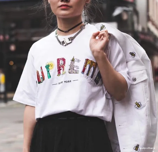 XL L and City Arc Embroidery M T-shirt Logo White Short 19SS Tee sleeved S City Arc Black Rainbow 0802